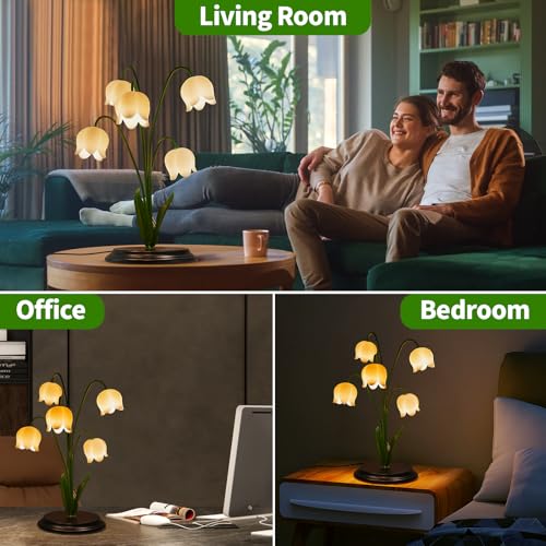 OWBEFERY Lily of the Valley Table Lamp, 17.7 H x 13 W x 13 D - image 6