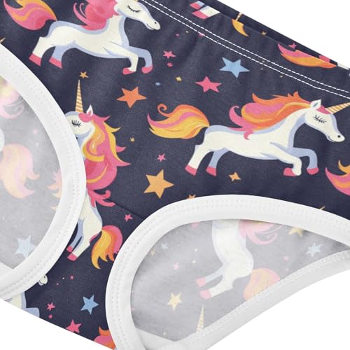ZZKKO Colored Houses Stars Girls Underwear Toddler Panties for Girls Comfort Brief Size 2T-8Y3