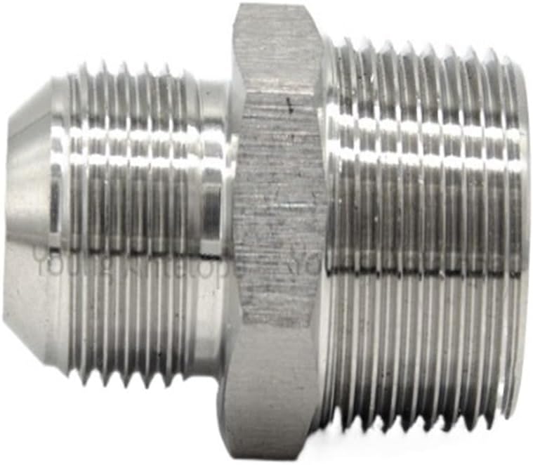1PCS Male 74° Male Hydraulic Oil Connector Accessories Taper Adapter 1JT-SP 7/16 to 1/4" Pipe Fittings Adapter(JIC 1 1l16-1l2 BSPT)
