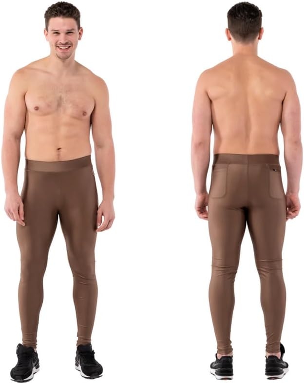 Miniatura 2 de Kapow Meggings Leggings de compresión Supreme Range Deluxe con bolsillos para hombre (Júpiter, S), júpiter