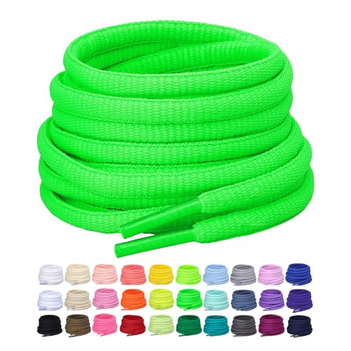 Image of 2 Pairs Oval Athletic Shoelaces 33 Colors 1 /4 inch Half Round Shoe Laces for Sneakers