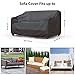 Heavy Duty Patio Sofa Cover Waterproof, Mrrihand 2-Seater Outdoor Sofa Loveseat Cover, Outdoor Patio Furniture Cover with Air Vent and Handles, 60