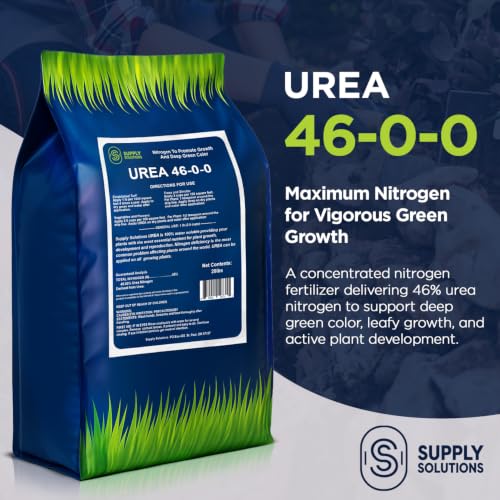 Image of Supply Solutions Urea 46-0-0 Nitrogen Fertilizer to Stimulate Lush Growth and Deep Green Color - Plant Food Plant Fertilizer for Plants Lawn Garden - Bloom Booster for Flowers, Fruits (20 Pounds)