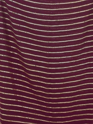 Image of Satrani Women's Georgette Sequence Work Saree with Unstitched Blouse Piece