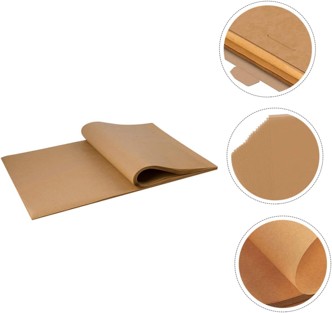 Luxshiny 200Pcs Non Stick Baking Paper Unbleached Parchment Paper for Cake Baking Grilling Steaming Air Fryer Cooking Oil Absorbing