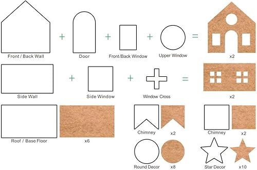 Miniatura 3 de Zavaca 10 piezas de acero inoxidable 3D Navidad casa de jengibre cortadores de galletas de dibujos animados molde cortador de galletas para