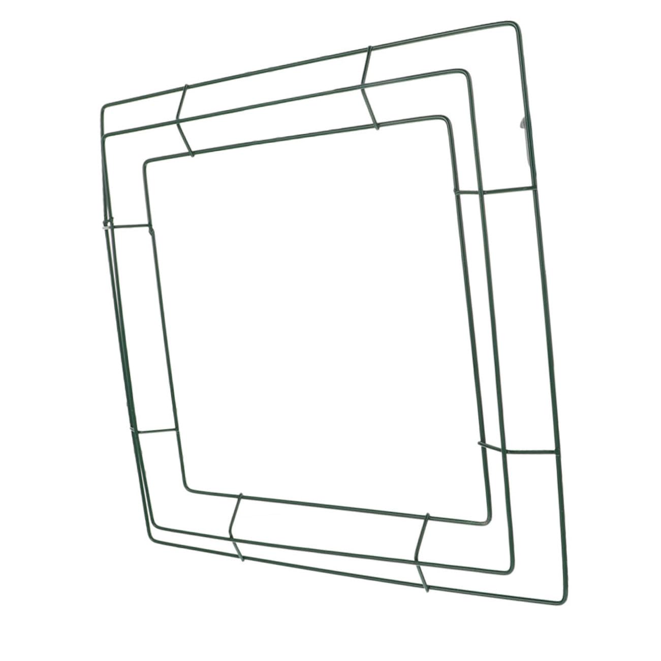 ULDIGI Metal Flower Wreath Frame Square Wreath Rack DIY Support for Home Decor