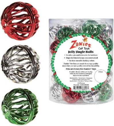 Zanies 45-Piece Jolly Jingle Ball Canister for Pets