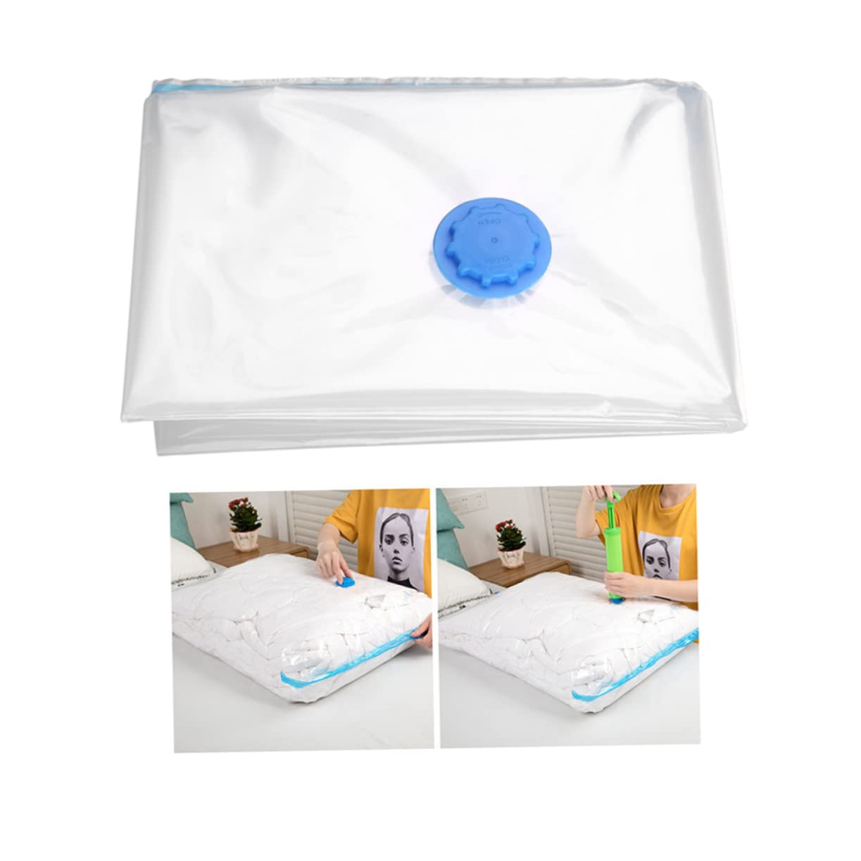 Saco de compresión Bolsa de Almacenamiento Impermeable de 15 Piezas Bolsa de Almacenamiento al vacío Bolsa de Almacenamiento Impermeable Organizador para Ahorrar Espacio Bolsa de