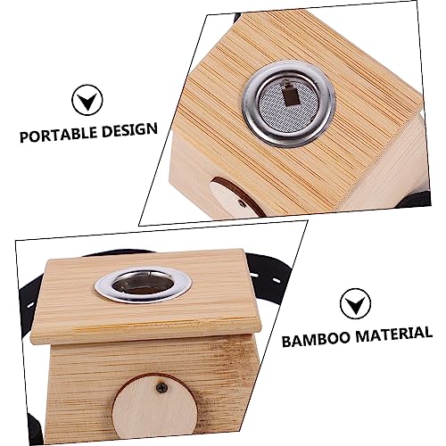 Single Hole Moxibustion Box Portable Moxa Therapy Tool Bamboo Moxa Storage for Travel miniatura 5