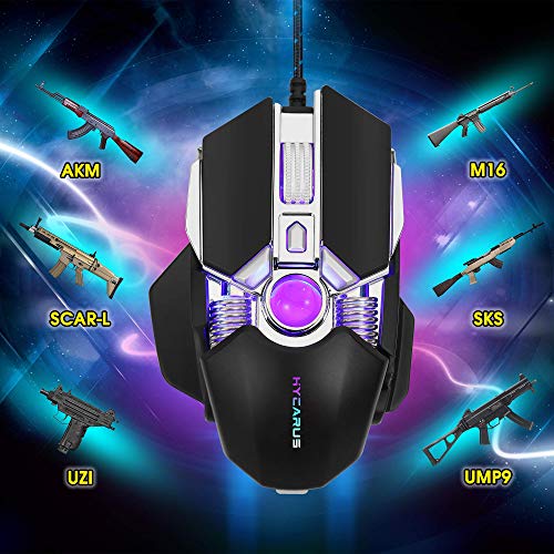 HYCARUS Wired One Handed Mechanical Gaming Keyboard and Mechanical Gaming Mouse Combo with RGB LED Backlit. HYCARUS Keyboard and Mouse Converter Adapter for Nintendo Switch/PS4/Xbox One/PS3/ Xbox 360