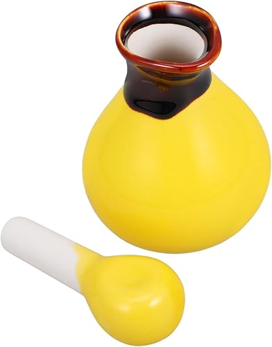 Botella de aceite esencial antigua Difusor de aceite esencial de vidrio Mini dispensador de salsa de soja Contenedor de aceite esencial de cerámica