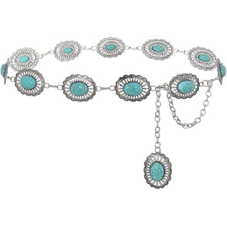 Cowgirl Chic: Embrace the Western Spirit with Turquoise Chain Belts