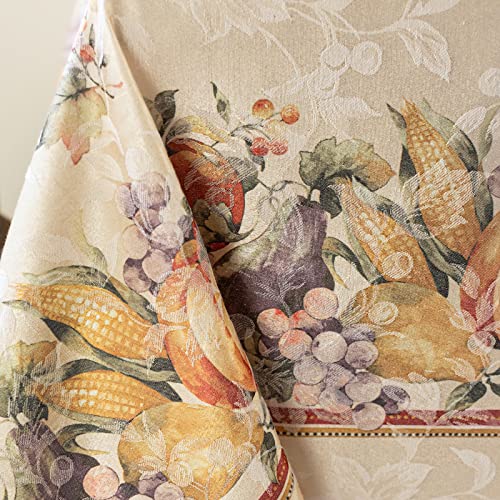 Benson Mills Jubilee Printed Jacquard Fabric Table Cloth, Fall, Harvest, And Thanksgiving Tablecloth thumb #2