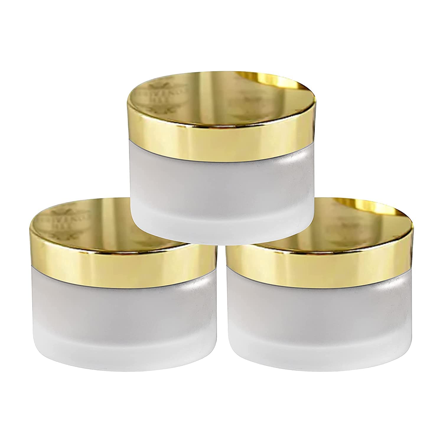B.H.Industry Frosted Glass Empty Jar | Container with Golden Cap for Beauty, Cream, Blends, Skin Care, Hair Care, Travel, Toners, Cosmetic & DIY - 50ML (24)-image-12