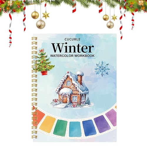 Quaderno Per Adulti - Kit Di Pittura Natale Per Principianti 22 X 17 Cm, Carta Per Artigianato | Adolescenti Bambini Esplorazione Creativa Disegno Viaggi Colorare Vacanze Estaci