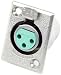 Switchcraft D3F D Series 3 PIN XLR Female-Silver pins/Nickel Finish