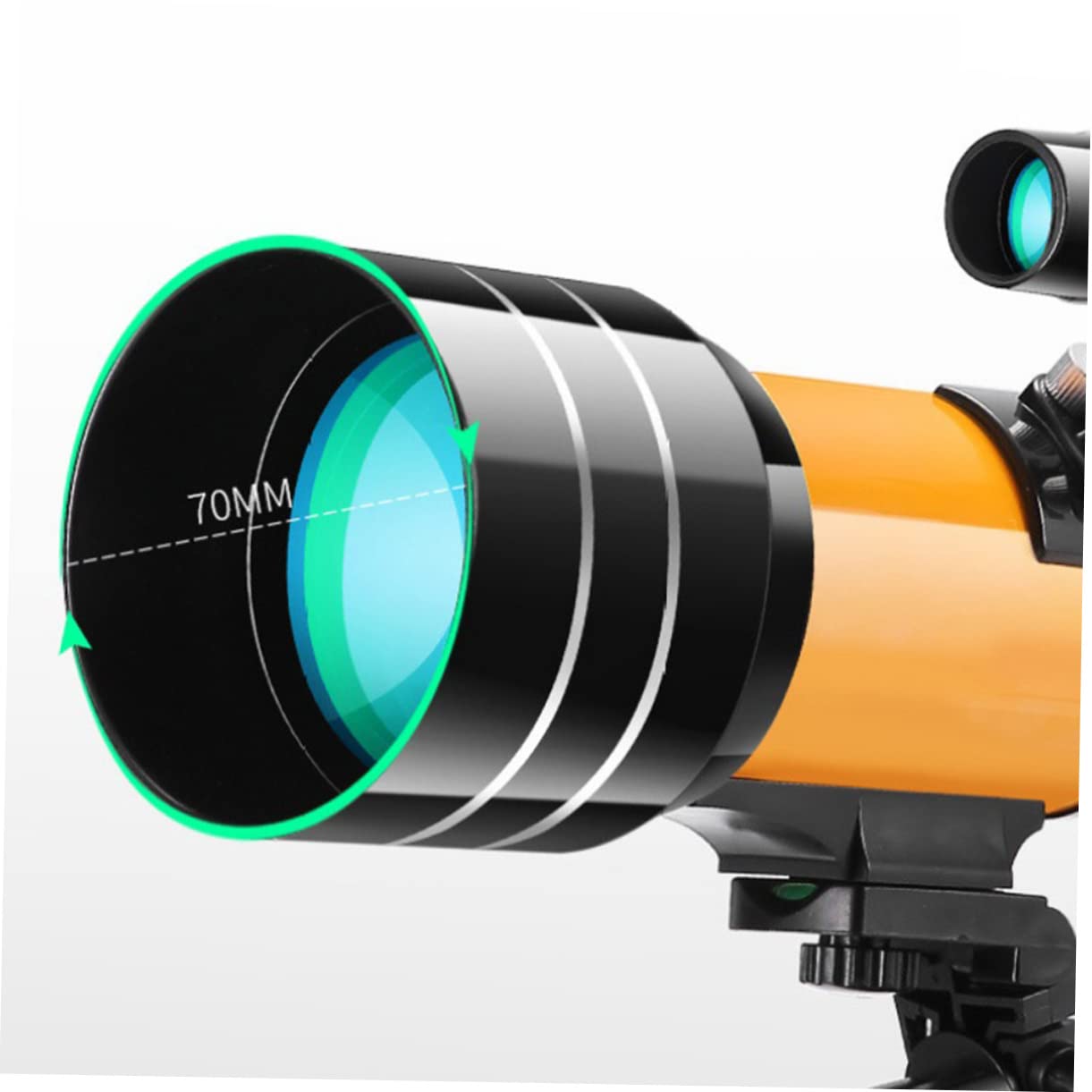 Telescopio Astronomico 70mm con Treppiede Regolabile in Alluminio | Lente Oculare 70mm, Rivestimento a Banda Larga Multistrato, Visione Nitida e Confortevole, Accessori H20mm e H6mm