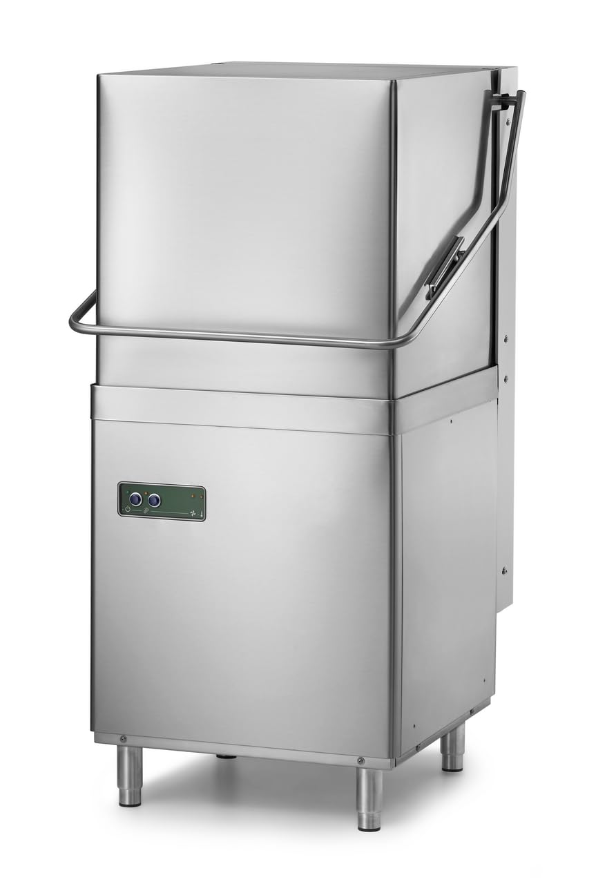 METRO Professional Lavastoviglie a cappotta GHW1000E, acciaio inox, 3 modalità di lavaggio, 400V, 20 L, argento