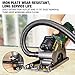 Mini Circular Saw, TECCPO 4.8Amp Compact Circular Saw, 3700RPM, with Laser Guide, Scale Ruler, Vacuum Port, 3 Blades for Cutting Woods, Tile and Soft Metal. Ideal Design for Small Projects -TAPS22P