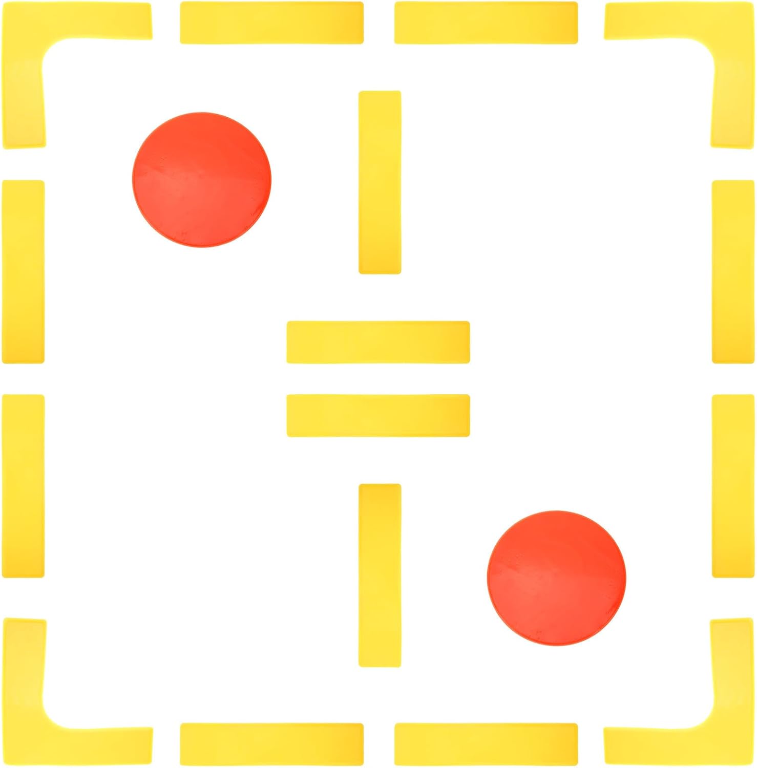 VANZACK Football Training Markers Set with 23cm and Rectangular Spot Marking Pads, Sturdy Soccer Sign Markers for Sports Aids and Pe Teacher Supplies, Field and Court Boundary