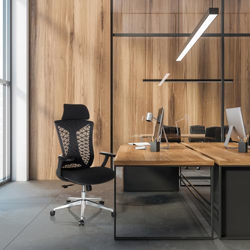 Chaise de bureau noire pour télétravail confortable et productif