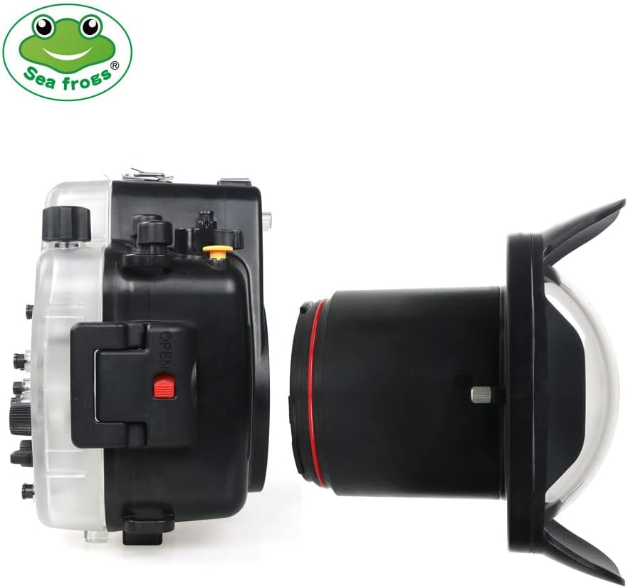 SeaFrogs WA005-A Optical Acrylic 6" inch Wide Angle Dome Port Fisheye Wide-Angle Lens for Meikon Sea Frogs Waterproof Camera Case (Diameter: ?90mm L 106mm)