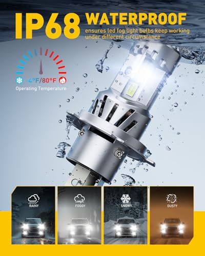 Image of AUXITO 9003 H4 LED Bulb, 900% Brighter, 3 Min Quick Install, 20 Years Lifespan, No Flicker, 99% Compatibility