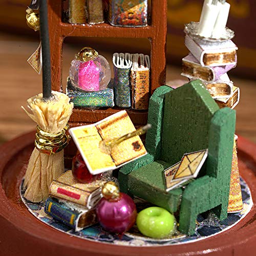 Dollhouse Miniature With Furniture,Diy 3D Wooden Doll House Kit Mini World Series Style Plus With Mini Glass Cover,1:24 Scale Creative Room Idea Best Gift For Friend Lover Mini-003 #TOP3
