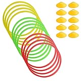 TNZMART Speed Agility Rings Set Multicolor Soccer Training Rings Set Multifunction Agility Training