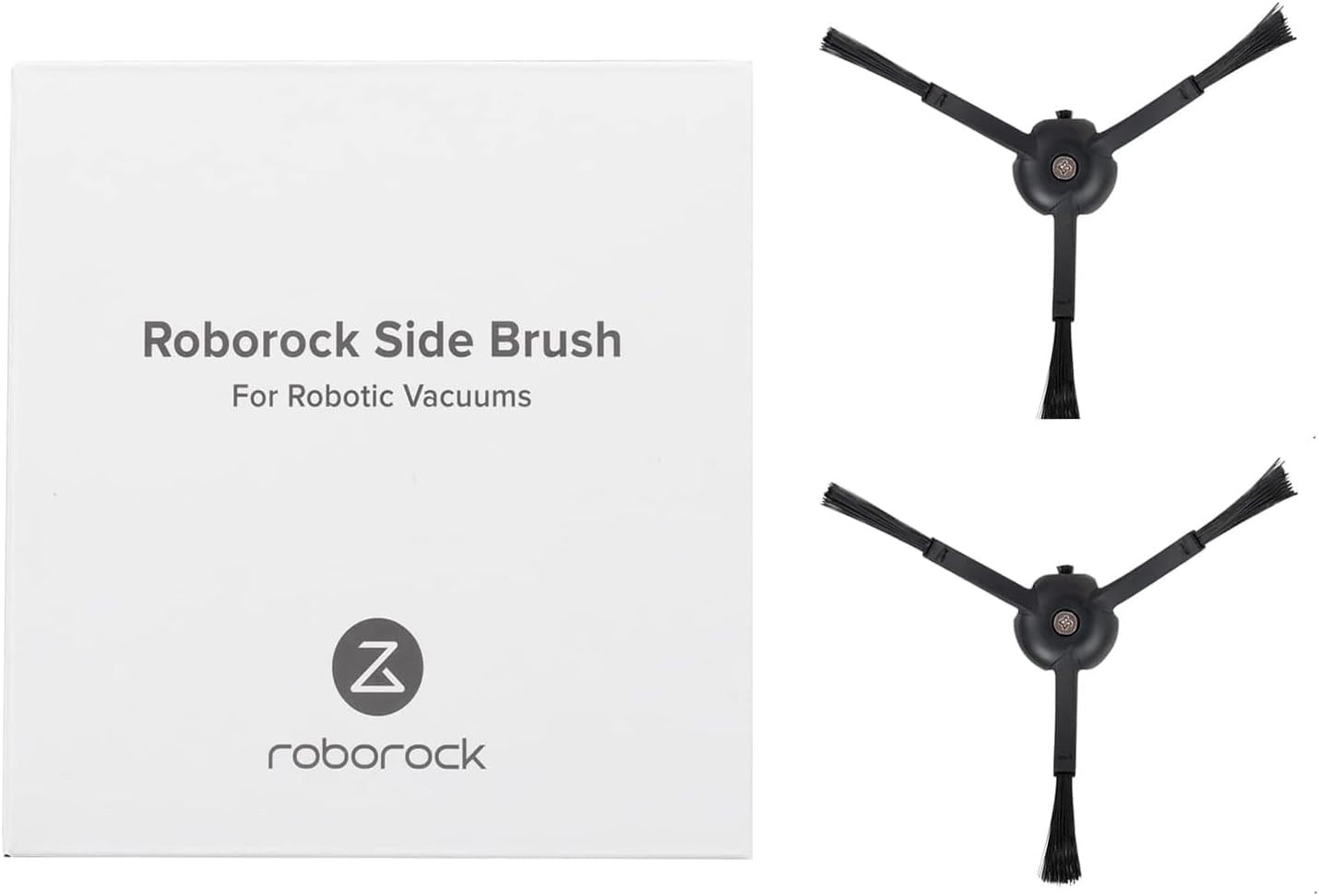 Official Original Side Brush Accessories for Roborock S8 Pro Ultra,S8,S7 Max Ultra,Q Revo,S7 MaxV/S7/Q7Max/Q8 Max/Q7/Q5/S6/S5/S4/E5/E4/E3/E2 Replacement Part,2Packs Black