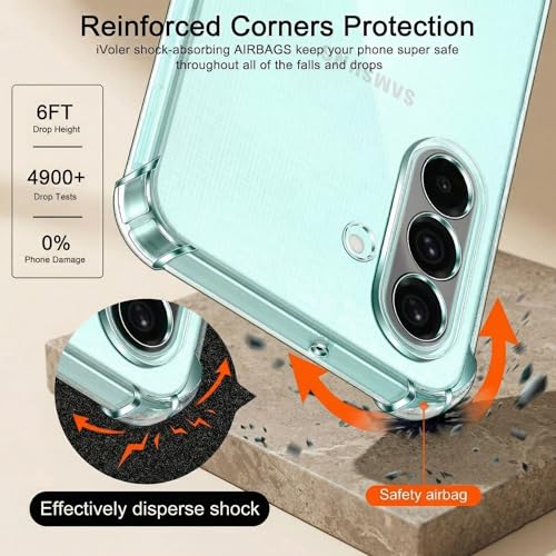Image of Fashionury 3D Raised Transparent Crystal Clear Back Cover for Samsung A54 | Shockproof Design | Anti-Slip Grip | Camera Protection | 360 Degree Protection Mobile Case