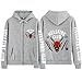 JXXYDXY Hellfire Hoodies Couple VêTement Stranger Things Kawaii Manches Longues Hoodies Coton Blocs De Couleurs Pull Couple Club Bouffante Zip à Capuche Doux À Capuche