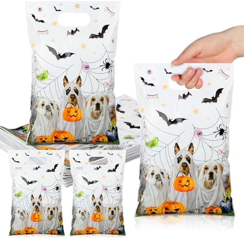 ReliThick 150 Pcs Halloween Dog Bags Ghost Dog Bags Kits Trick or...