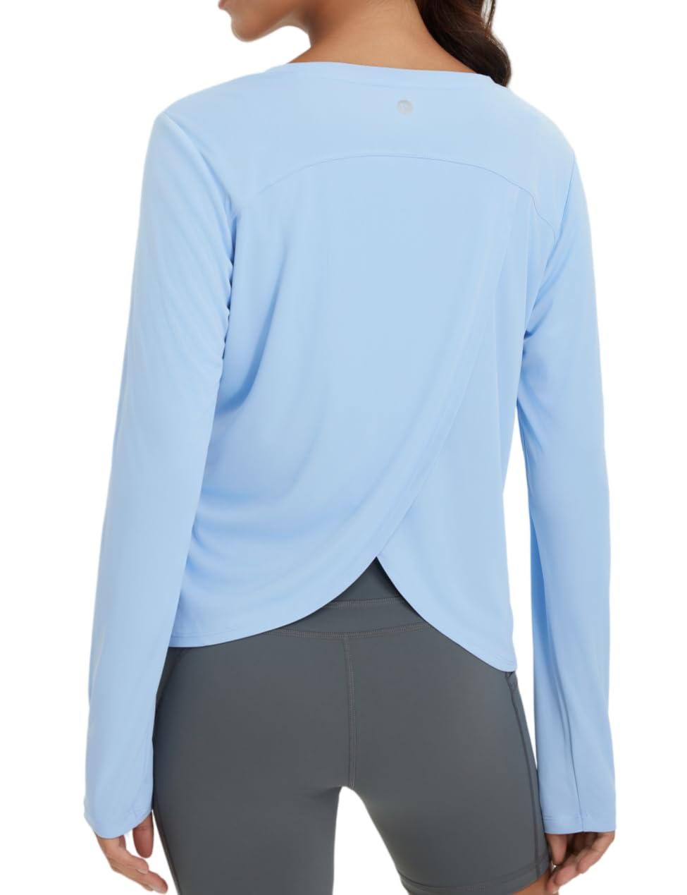 baleaf Women's Long Sleeve Workout Tops Quick Dry Shirts Split Back