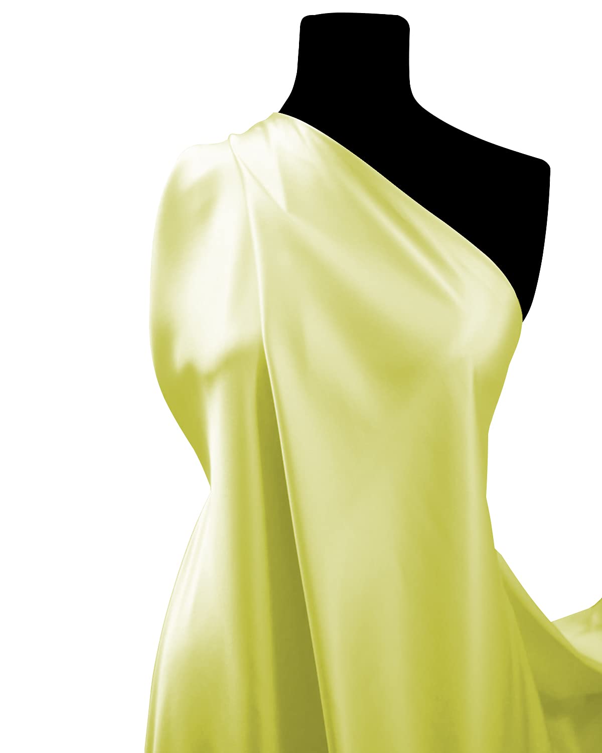Plain Budget Satin Silky Fabric Lightweight Dress Material - Dress Fabric, Bridal Use, Costumes, Crafting, Draping, Decoration & Swagging l 60" - 150cm Wide | Sold by The Metre (Cream, 1 Metre)