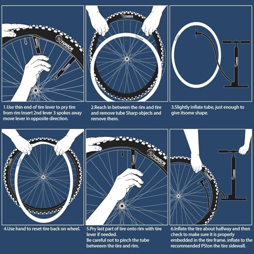 Cámara de Bicicleta YunSCM 20 pulgadas 20x1.75/2.125 Válvula Schrader Pack de 2 miniatura 6
