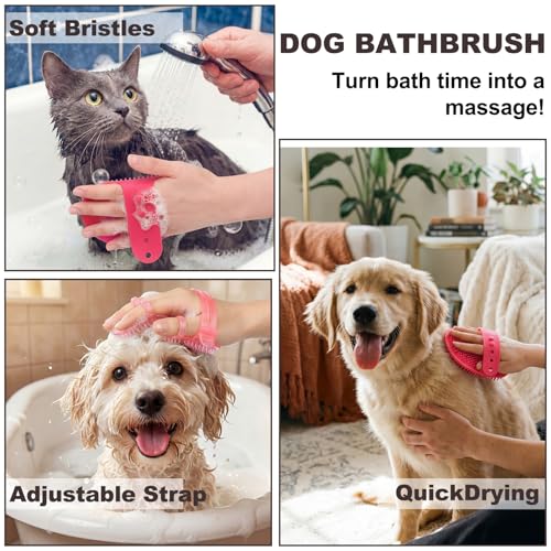Image of Yaomiao Dog Brush Grooming Kit 9 Pcs Kit with Pet Nail Clipper and File Cat Grooming Deshedding Undercoat Rake Comb for All Breeds Sizes Promotes Healthy Skin Coat(Fresh Color)