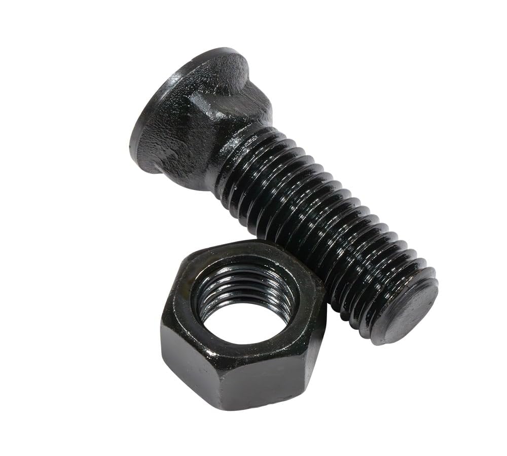 Mytee Products 15 Pack Blades Cutting Edge Plow Bolts & Nuts 3/4"-10 x 2-1/2" - Grade 8 40cr Steel Plow Bolt Nuts for Snow Plow Cutting Edge Blades, Construction Machinery