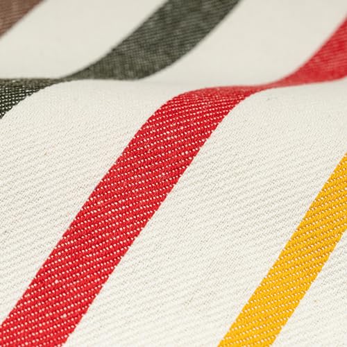 Image of Fall Colors Striped Kitchen Towels - 6 Pack, 100% Cotton, 30 inchx20 inch, Large Size Kitchen Towels with Hanging Loop - Lint-Free, Washable and Durable Harvest Theme Tea Towels (6 Pack)
