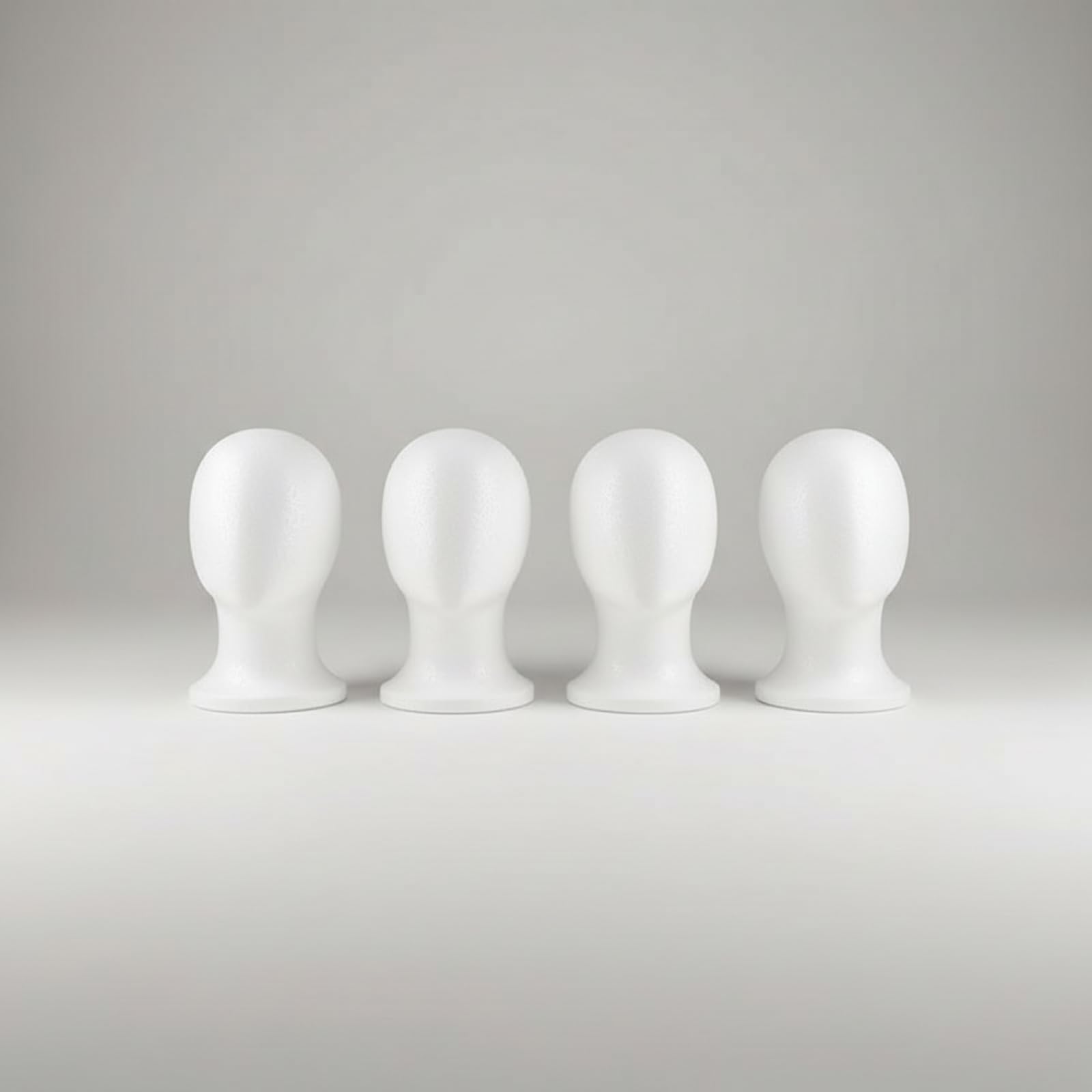 4 Pezzi Testa di Manichino in Schiuma
