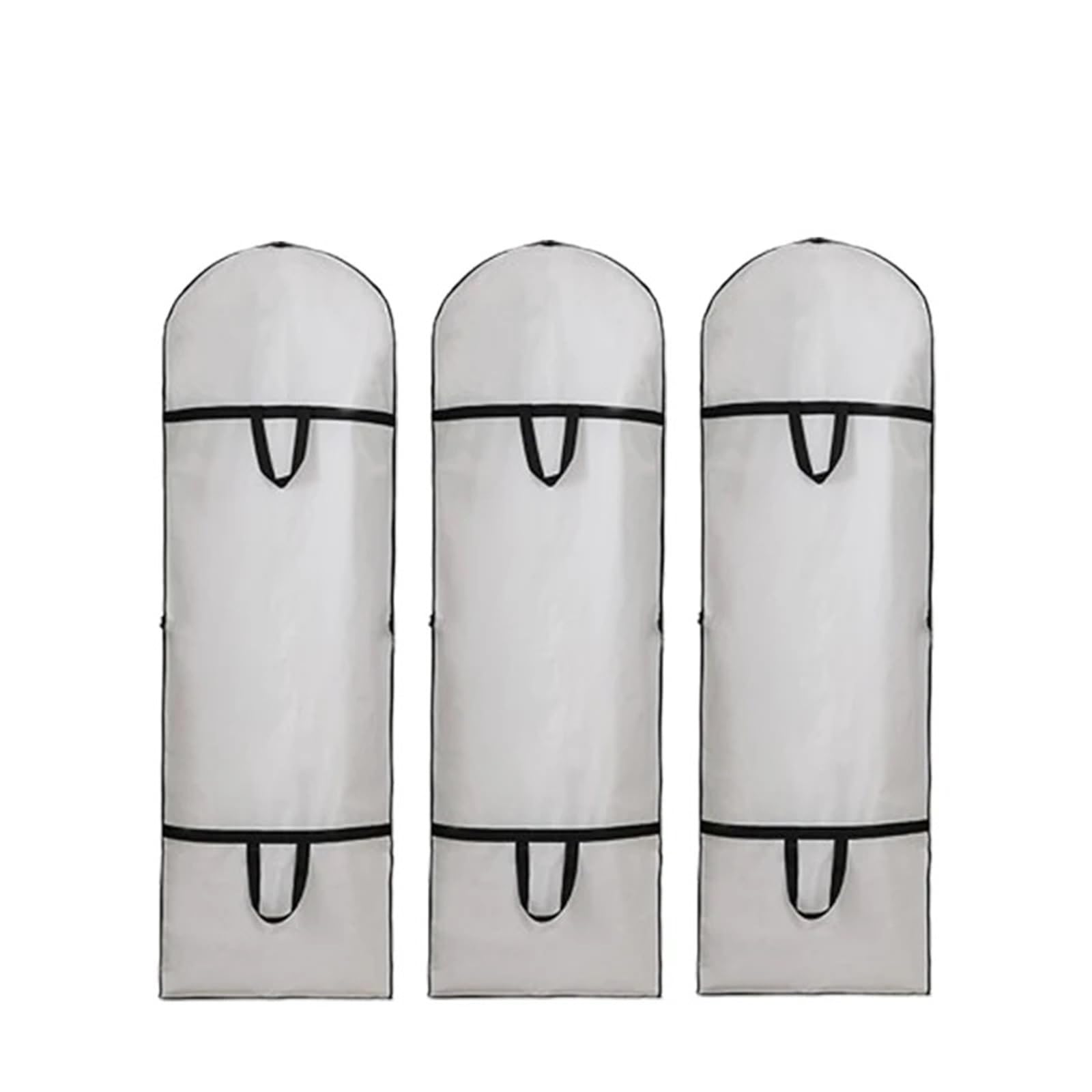 Funda para Ropa Funda Protectora For Ropa De 60 X 180 Cm, Ideal For Trajes, Vestidos, Chaquetas, Abrigos, Bolsas Viaje, Y Novia(White-3PCS)