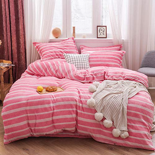 Geekcook Juegos de Fundas para edredón,Franela de Cuatro Piezas Engro