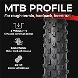 Fincci 29x2.10 Foldable Bike Tyre 52-622 Gravel Tyre Maarudo with 1mm Anti Puncture Proof Protection for MTB Mountain Hybrid Road Bike Bicycle with 29 x 2.10 Tyres - Image 3