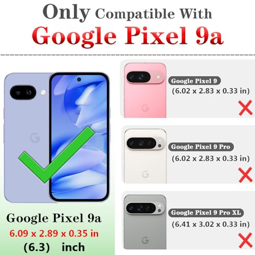 for Pixel 9a Case with Screen Protection: Heavy Duty Protective Shockproof and Scratch Proof Cell Phone case for Google Pixel 9a-Black - image 2