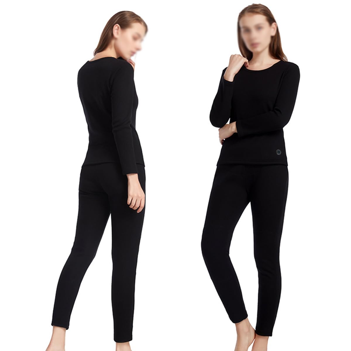 Ropa Interior térmica de 8 Zonas para Mujer con batería Externa de 10 000 mAh, Conjunto de pantalón y Parte Superior con calefacción eléctrica a través de USB