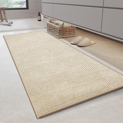 Cheerx Bathroom Rug 70 x 120 cm, Soft Chenille Fibre Bath Ma
