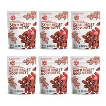 Made In Nature Organic Dried Deglet Noor Dates, 8 Ounce Pack of 6 Vegan Snack, Non-GMO, Unsulfured, Gluten Free, Kosher