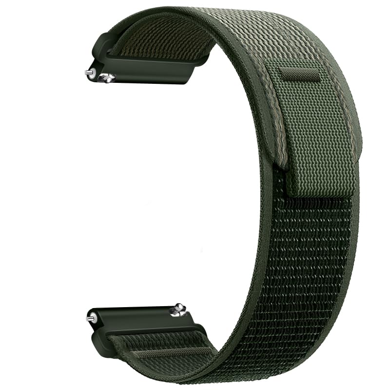 Nylon Band Compatible with Samsung Galaxy Watch 7/FE/6/5 Pro 4 3/Watch 4 6 Classic/Active/Gear S2 S3 Frontier Band, 20mm 22mm Sport Loop Strap for