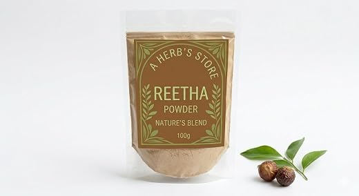 100% Organic and Natural soap nut Powder 100g Aritha/Reetha/Ritha/Soapnuts, poonthikottai For Silky &amp; Smooth Hairs